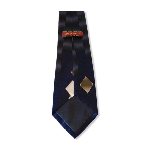 🌞3/25 Rudee Ricco | Men's Tie Blue Italian Design - Picture 3 of 4